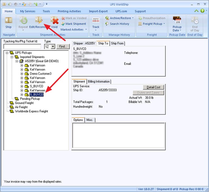 UPS Import/Export with AdvancePro